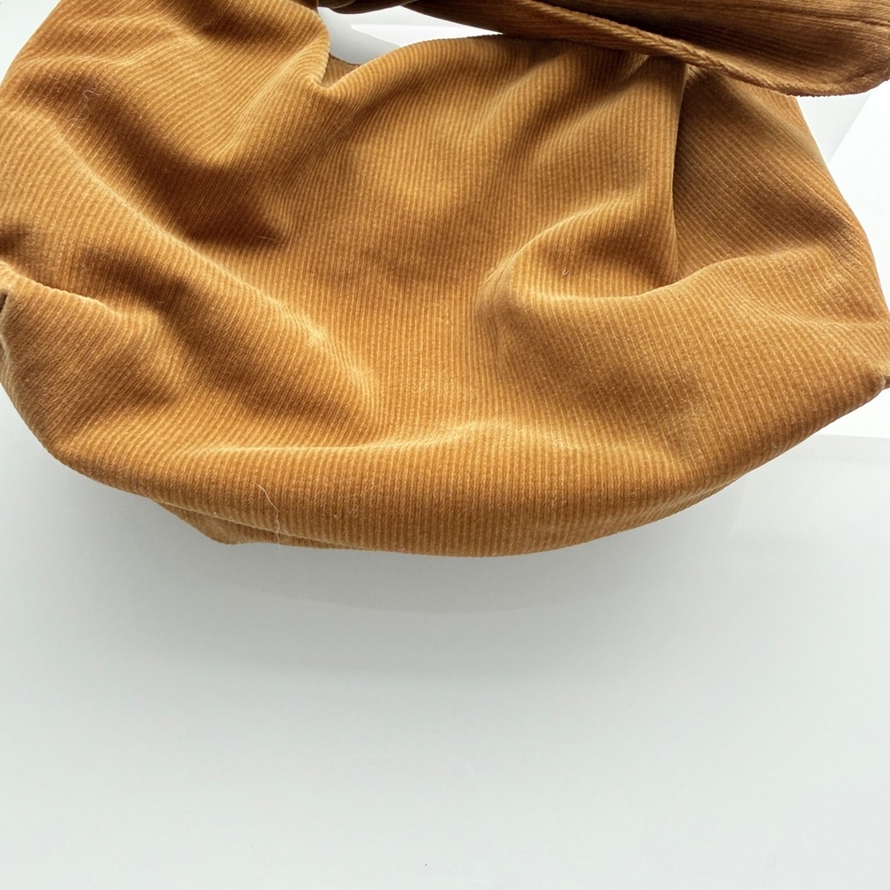 Merit Tan Corduroy Knot‎ Wristlet Bag Minimalist Earthy Boho Handbag - Picture 7 of 9